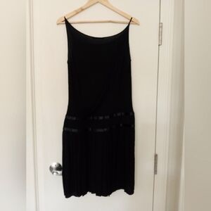 Olivier Theyskens, 1920s-style Grecian draped black tank dress